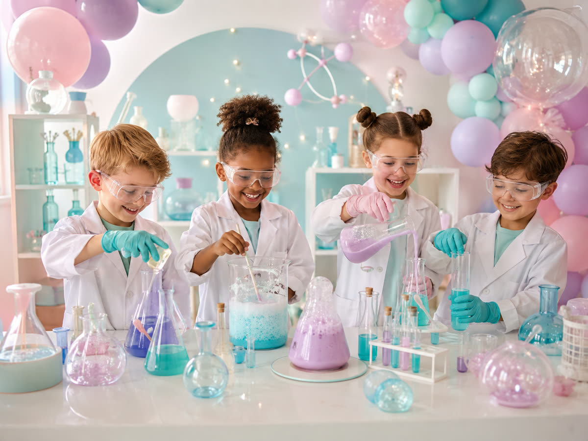 Science Party concept — hands-on experiments for kids (coming soon)
